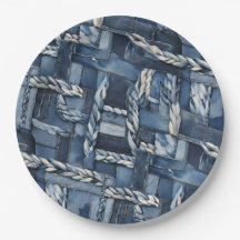 Dark Distressed Denim Patchwork And Braids