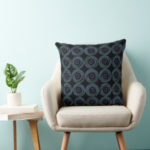 Dark Dusty Duck Egg Blue Film Reels Cushion