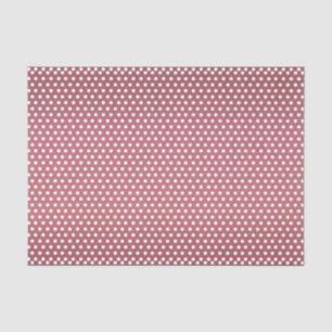 Dark Dusty Rose and White Polka Dots Tissue Paper