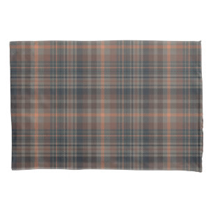 Dark Earth Woodlands Plaid Tartan Pillowcase