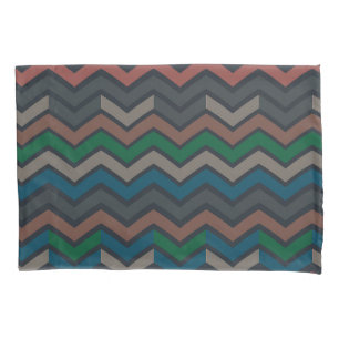 Dark Earth Woodlands Zigzag Chevron Pillowcase