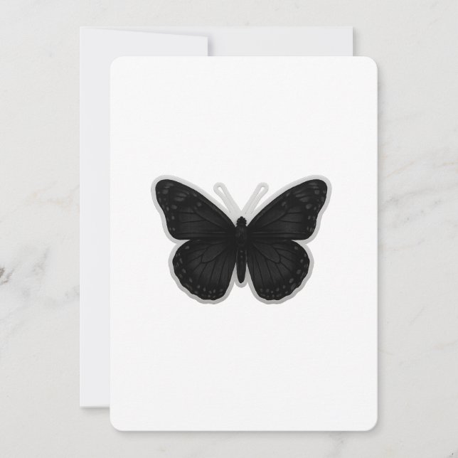 Dark Elegance Butterfly  Invitation (Front)