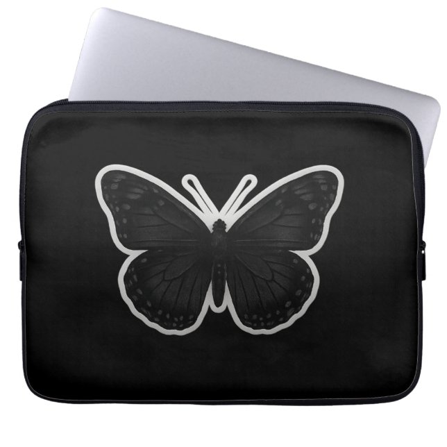 Dark Elegance Butterfly  Laptop Sleeve (Front)