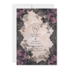 Dark Elegance with Purple Roses & Lace
