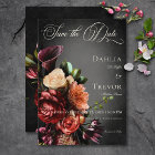 Dark Elegant Blur Autumn Floral Wedding