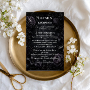 Dark Elegant Floral Gothic Enclosure Card