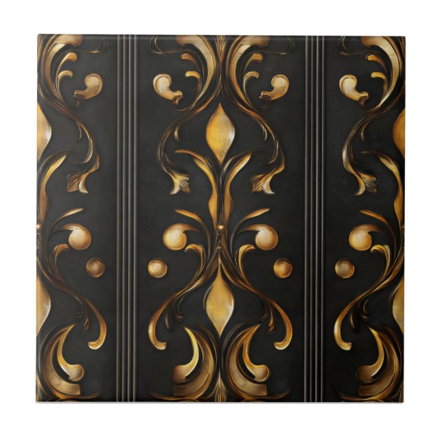 Dark Elegant Pattern Tile (Front)