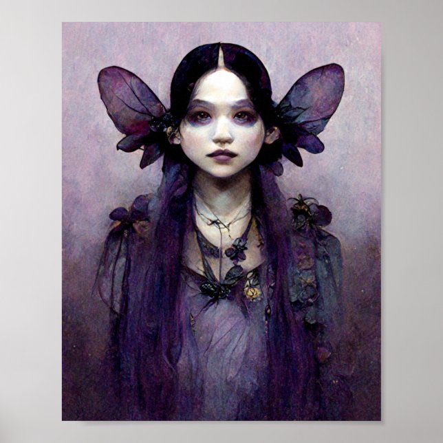Dark Elf 3 Goth Gothic Fantasy Art Poster (Front)