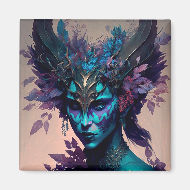 Dark Elf Fantasy Art Magnet (Front)