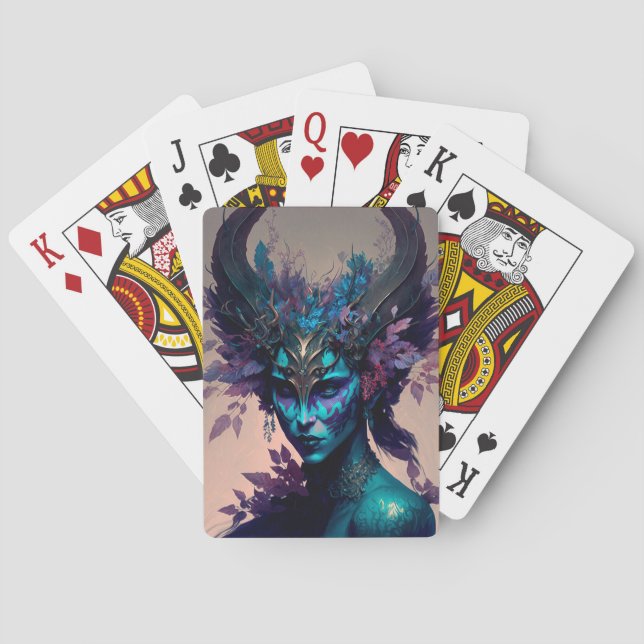 Dark Elf Fantasy Art Playing Cards (Back)