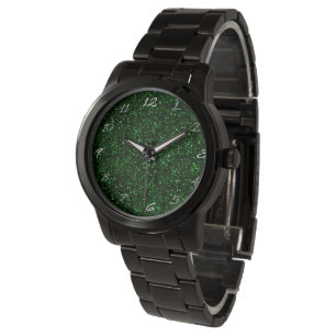 Dark Emerald Green Glitter Watch