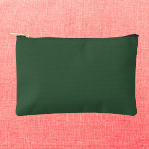 Dark Emerald Green Solid Colour Accessory Pouch