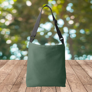 Dark Emerald Green Solid Colour Crossbody Bag