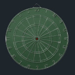 Dark Emerald Green Solid Colour Dartboard<br><div class="desc">A rich and earthy shade of forest green. This colour evokes the dense foliage of ancient woodlands and the refreshing scent of pine. This sophisticated green is known for depth and elegance. This timeless hue offers a harmonious blend of calm and vibrancy. Elevate your space with the understated charm of this lush green shade.</div>