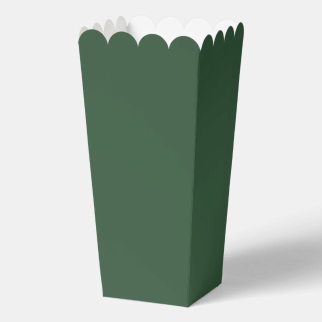 Dark Emerald Green Solid Colour Favour Box (Front)