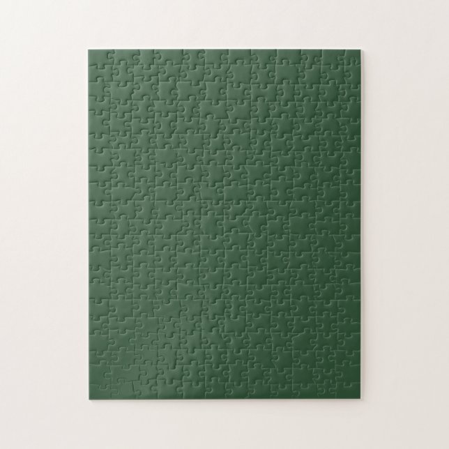 Dark Emerald Green Solid Colour Jigsaw Puzzle (Vertical)
