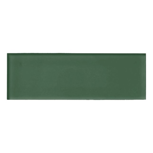 Dark Emerald Green Solid Colour Name Tag (Front)