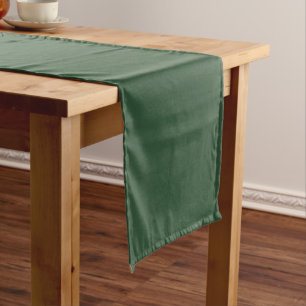 Dark Emerald Green Solid Colour Short Table Runner