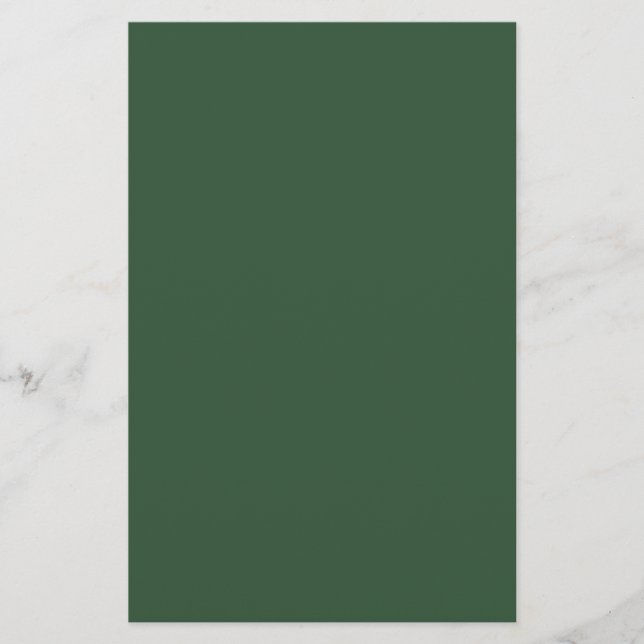 Dark Emerald Green Solid Colour Stationery (Front)