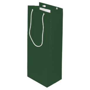 Dark Emerald Green Solid Colour Wine Gift Bag
