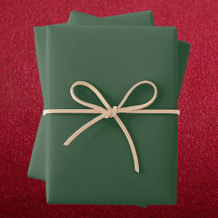 Dark Emerald Green Solid Colour Wrapping Paper Sheet