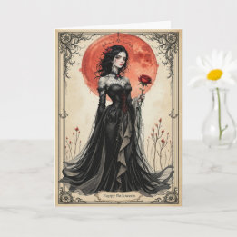 Dark Enchantress Halloween Gothic Glamour Elegance Card