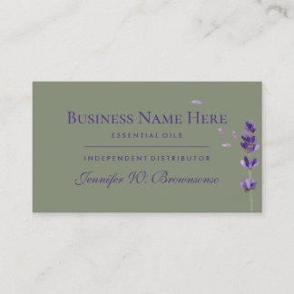 Dark essential oils Lavender Purple Business Card