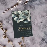 Dark Eucalyptus branch and green leaves wedding