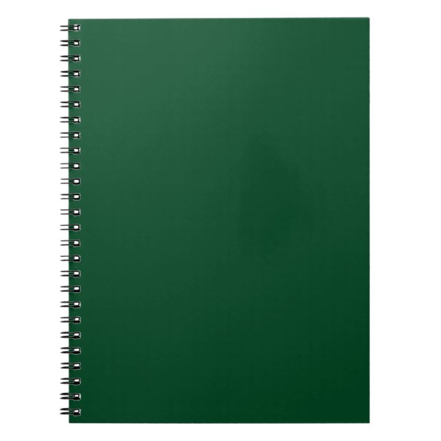 Dark Evergreen Green Notebook (Front)