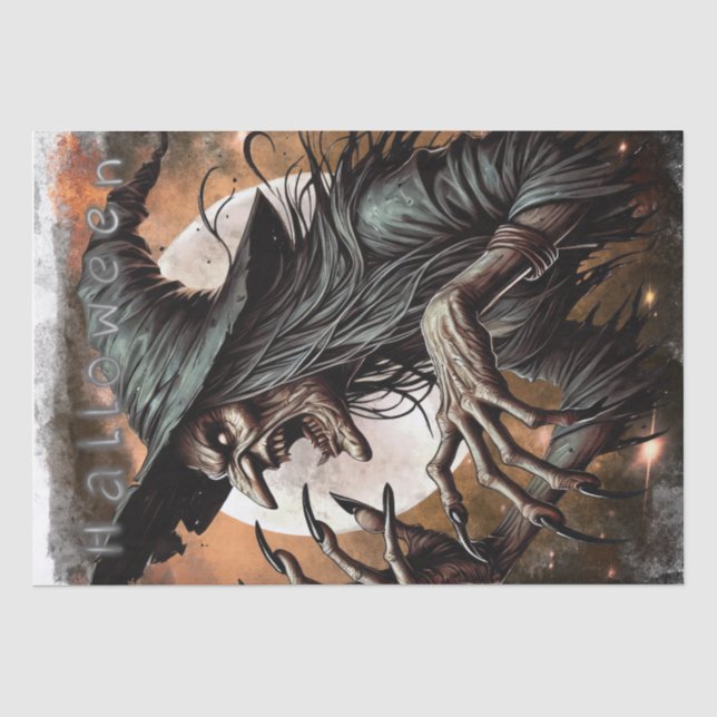 Dark Evil Witch Tissue Paper (Front)