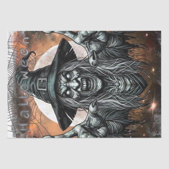 Dark Evil Witch Tissue Paper (Front)