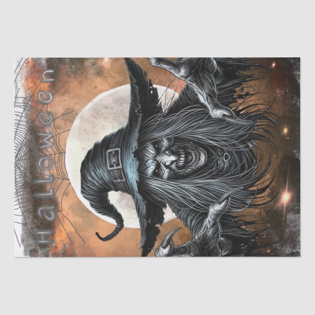 Dark Evil Witch Tissue Paper (Front)