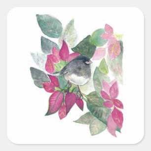 Dark Eyed Junco Bird Square Sticker