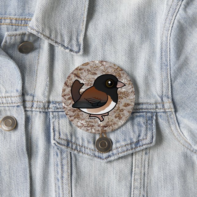 Dark-eyed Junco (Oregon) 7.5 Cm Round Badge (In Situ)