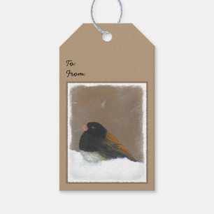 Dark-Eyed Junco Painting - Original Bird Art Gift Tags
