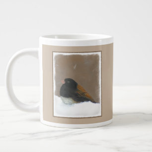 Dark-Eyed Junco Painting - Original Bird Art Large Coffee Mug
