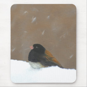 Dark-Eyed Junco Painting - Original Bird Art Mouse Mat