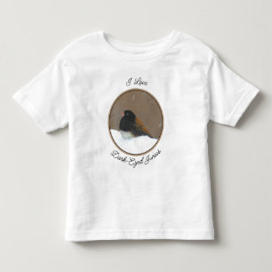 Dark-Eyed Junco Painting - Original Bird Art Toddl Toddler T-Shirt