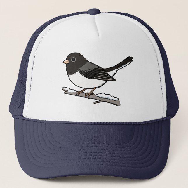 Dark Eyed Junco Snowbird Trucker Hat (Front)