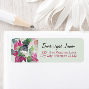 Dark Eyed Junco Watercolor Art Return Address Labe