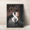 Dark Faded Photo Monogram Black Table Number 8