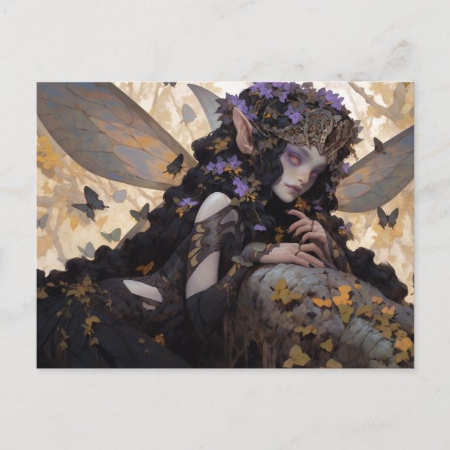 Dark Fairy Fantasy Art Postcard (Front)