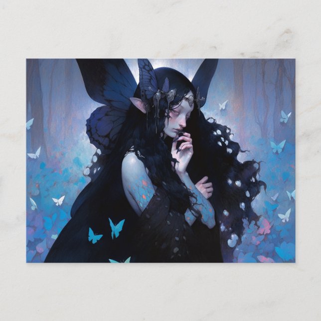Dark Fairy Fantasy Art Postcard (Front)