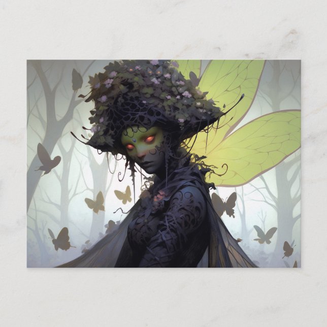 Dark Fairy Fantasy Art Postcard (Front)