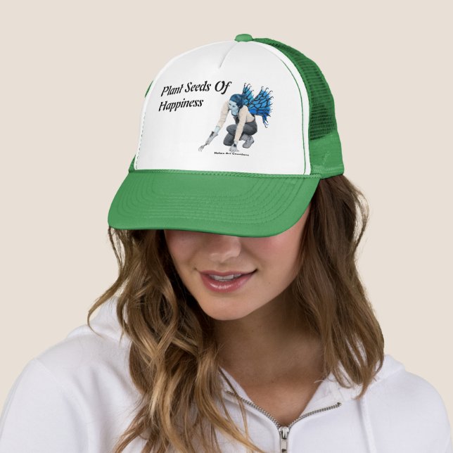 Dark Fairy Gardener Fantasy Art Baseball Hat (In Situ)