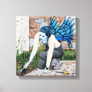 Dark Fairy Gardener Fantasy Art Canvas Print