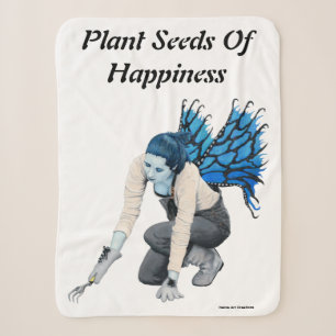 Dark Fairy Gardener Fantasy Art Sherpa Blanket