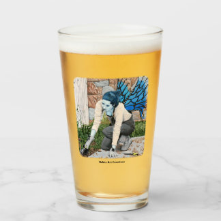 Dark Fairy Gardener Gardening Fantasy Glass Cup