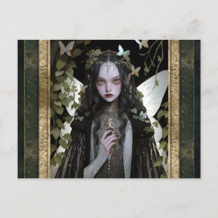 Dark Fairy Girl Goth Gothic Fantasy Art Postcard