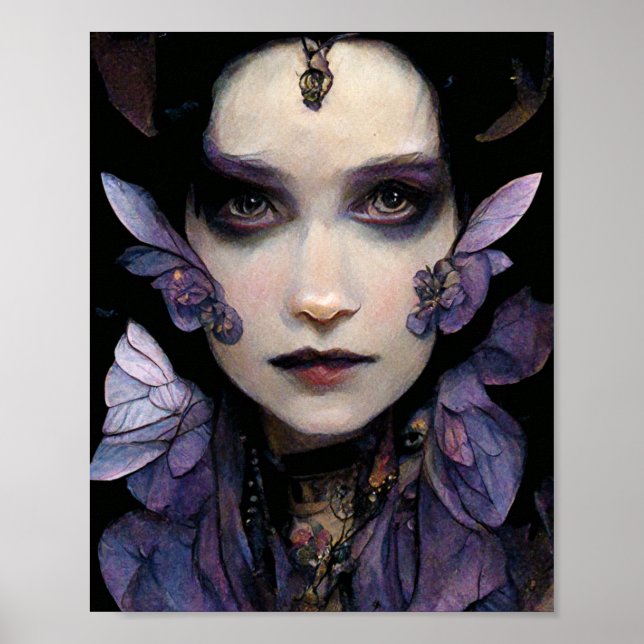 Dark Fairy Goth Gothic Fantasy Art Poster (Front)